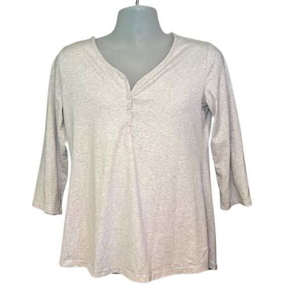 Copper Fit Women's Size Medium Replenish 3/4 Sleeve 3 Button V Neck Pullover - Picture 1 of 4